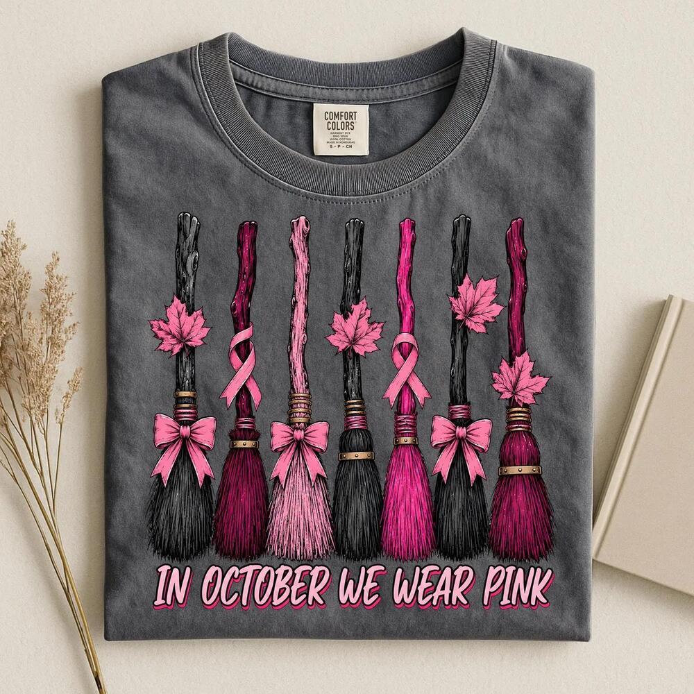 S In October We Wear Sweater, Witch Broom Shirt, Awareness